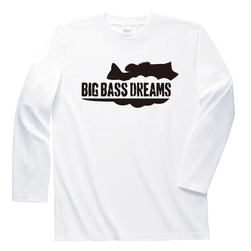 【BIG BASS DREAMS】LONG T-SHIRT BigBassDreams WHITE
